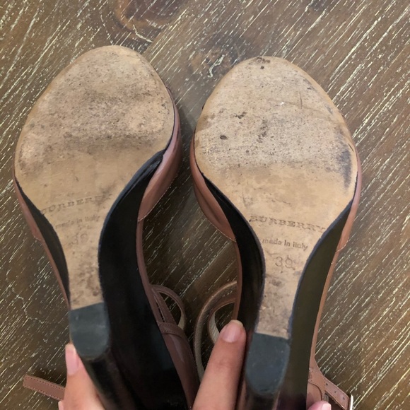 BURBERRY Prorsum wedge heels nude shoes - Picture 9 of 9